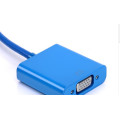 Kuyia USB3.0 macho TO VGA fêmea Adaptador Branco Azul Preto Cor USB VGA Display Cabo Adaptador Para CRT / LCD / Monitor / Projetor